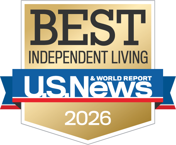 U.S. News 2026 Best Independent Living award badge honoring Arrow Senior Living communities for quality, lifestyle, and resident satisfaction.